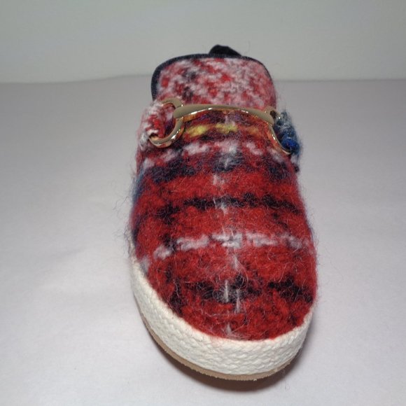Steve Madden Size 7 M PAXTYN Red Plaid New Loafers - Picture 5 of 14